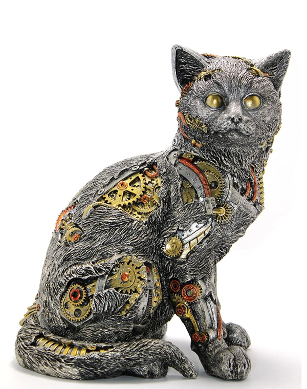 Steampunk Polyester Kedi Figürü Alk2455 - Image 1