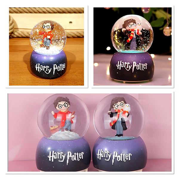 Harry Potter İçi Dönmeli Üflemeli Işıklı Müzikli Kar Küresi Büyük Boy Alk3115 - Image 1