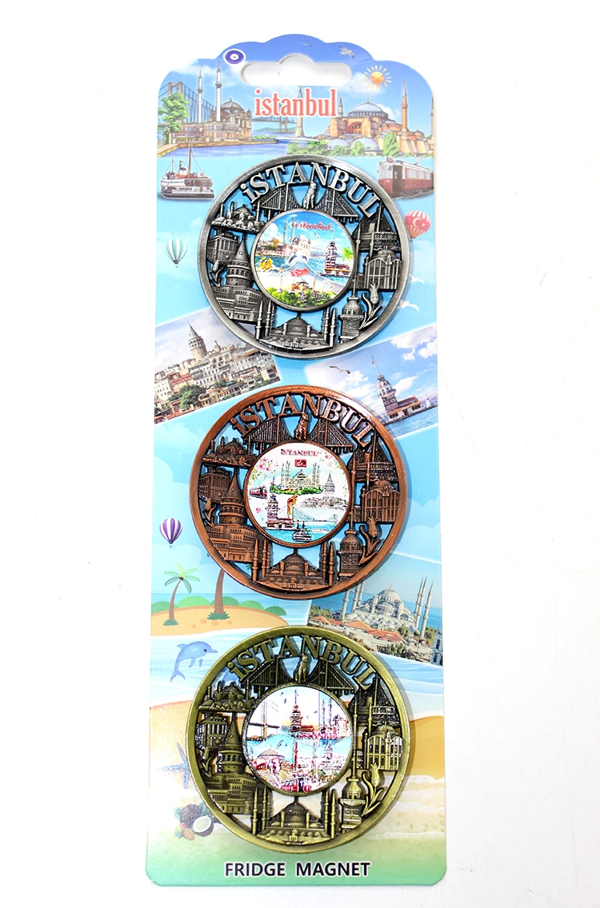 İstanbul Temalı Metal Magnet 3'lü Set Alk2890 - Image 1
