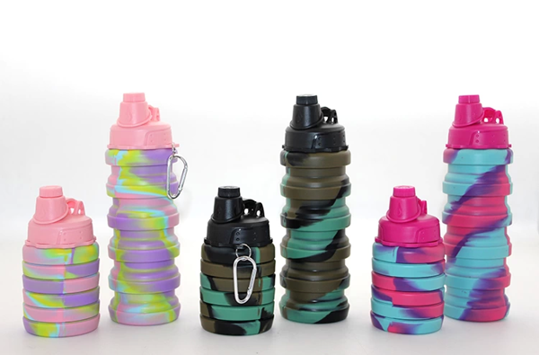 Katlanabilir Portatif Silikon Su Şişesi 500 Ml Alk3141 - Image 1