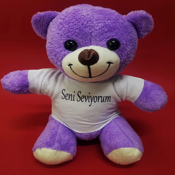 Seni Seviyorum Tişörtlü Peluş Ayı - Image 1