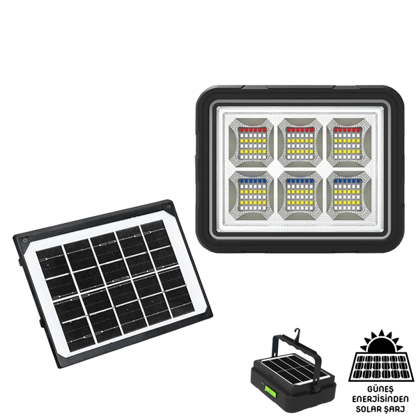 Wison 150w Güneş Enerjili Solar Kamp Feneriprojektör (ws-5570) - Image 1