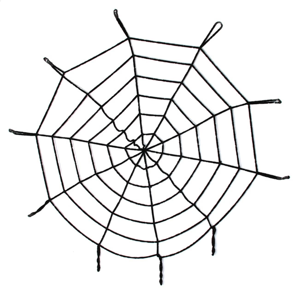 Halloween Cadılar Bayramı Örümcek Ağ Dekor Siyah 1.5 Metre - Image 1