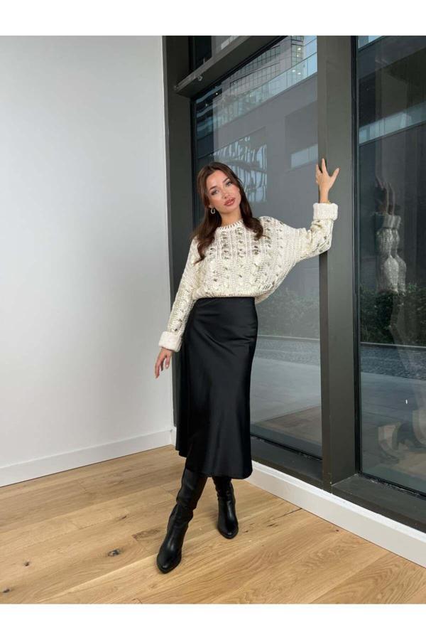 Betül Aksu Butik Saten Etek - Image 1