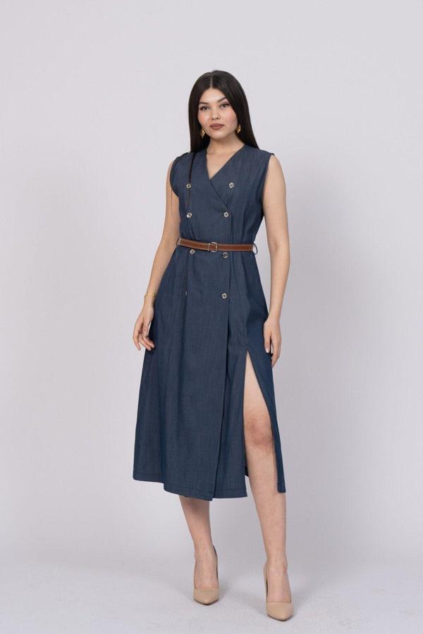 Betül Aksu Butik Kruvaze Kapamalı Elbise - Image 1