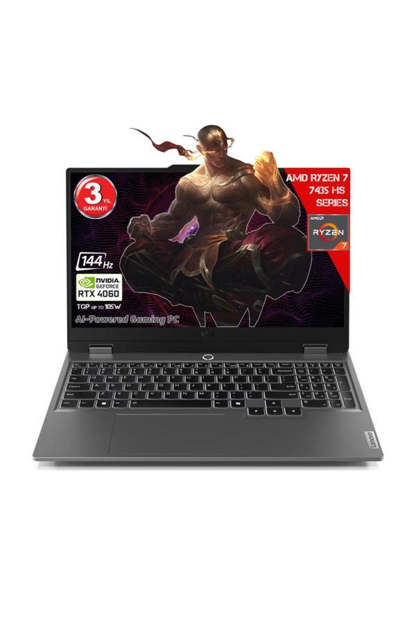 Lenovo LOQ 15ARP9 AI AMD Ryzen 7-7435HS 20 GB RAM DDR5 512 GB SSD RTX4060 8GDDR6 15.6 IPS 144Hz FHD Freedos 83JC00FJTR-20512C Dizüstü Bilgisayar + Çanta (Yapay Zeka Destekli) - Image 1