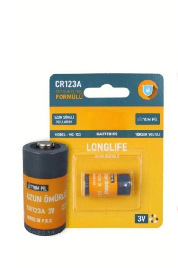Usin 1  Adet Cr123A 3 Volt Lityum Fotoğrraf Makinesi Pili Cr 123A 3V Başlıklı Pil - Image 1