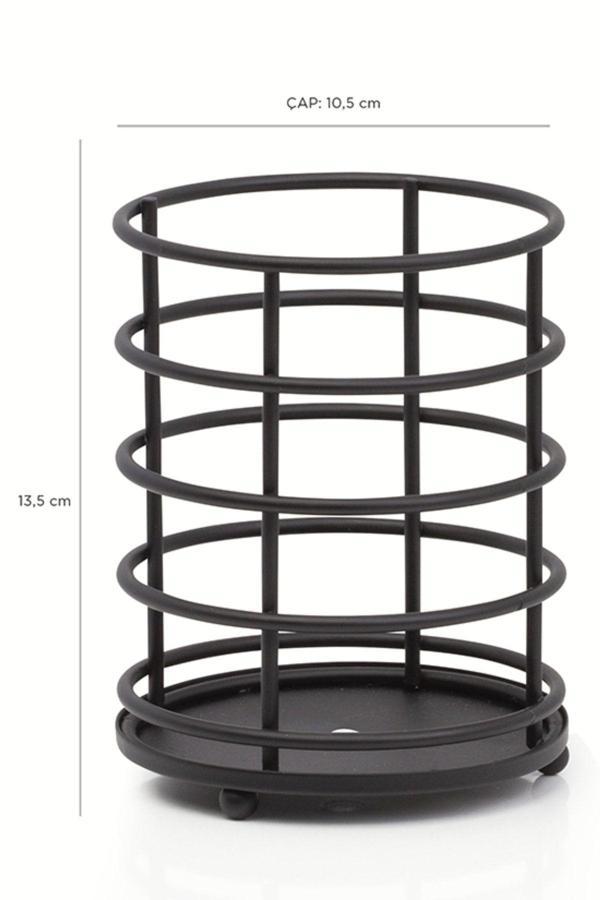 Usin Metal Tezgah Üstü Spiral Kaşıklık Kepçelik Maşa Bıçak Spatula Standı - Image 1