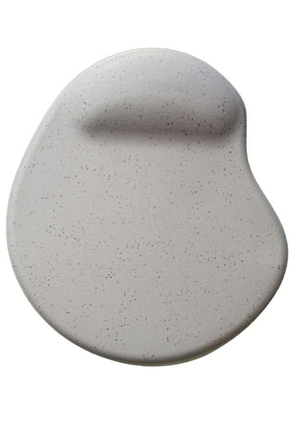 Usin Oval Gri Kum Desen Bilek Destekli Kaymaz Bilgisayar Notebook Mouse Pad-Bileklikli Maus Ped - Image 1