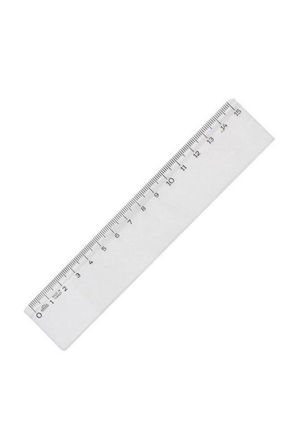 Hatas Geniş Plastik Büro Cetveli 15 Cm 00140 - Image 1