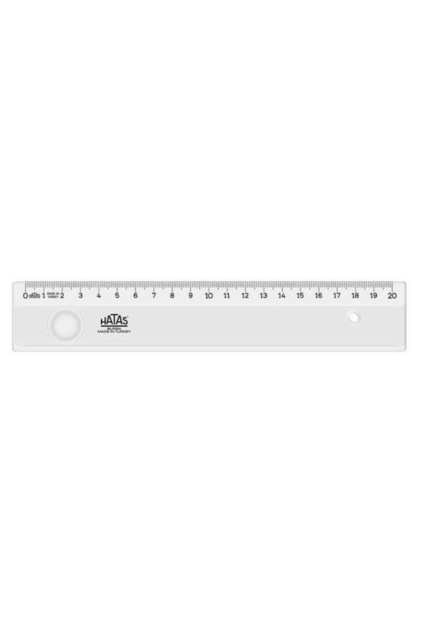 Hatas Mercekli Geniş Büro Cetveli 20 Cm 00151 - Image 1