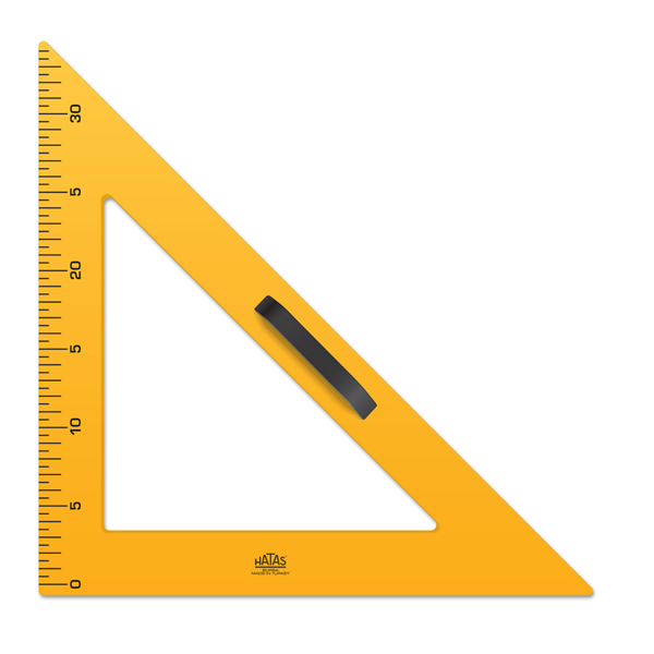 Hatas Sınıf Gönyesi 50 Cm/45 Derece 01501 - Image 1