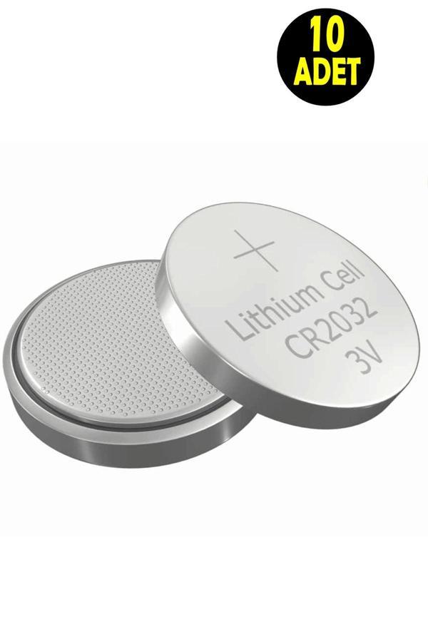 Usin 10 Adet 3 Volt Cr2032 Lityum Para Pil (Cr 2032 Bios-Kepenk-Kumanda Terazi Düğme Lithum Pili) - Image 1