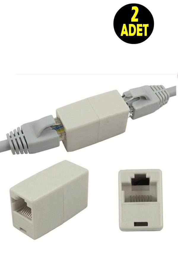 Usin 2Adet Rj45 Cat5 Cat6 Cat7 Cat8 Ethernet Internet Kablosu Uzatıcısı Dişi Dişi Birleştirici Ara Aparat - Image 1
