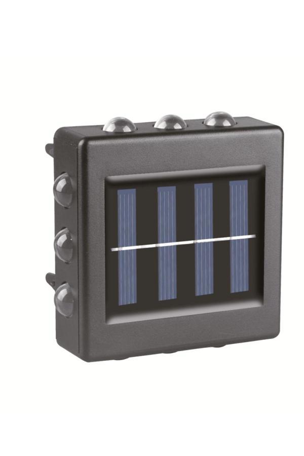 Usin Güneş Enerjili Dekoratif Gece Bahçe Ve Solar Çim Yer Duvar Aydınlatma Lambası Armatürü 8.5 X 8.5 Cm - Image 1