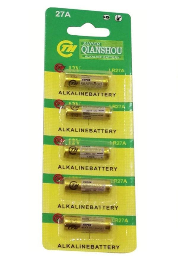 Usin 5 Adet 27A 12V Spesifik Pil 27A-C5 27A 12 Volt Alkalin Kısa Ince Kalem Alarm Kumandası Pili - Image 1