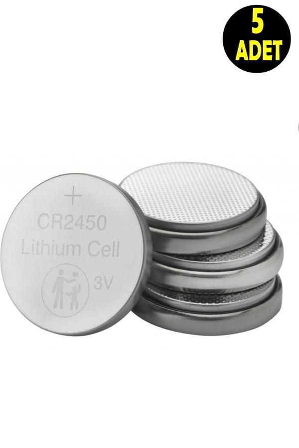 Usin 5 Adet 3 Volt Cr 2450 Lityum Pil -Cr2450 3V Düğme Tip Hafıza Pili - Image 1