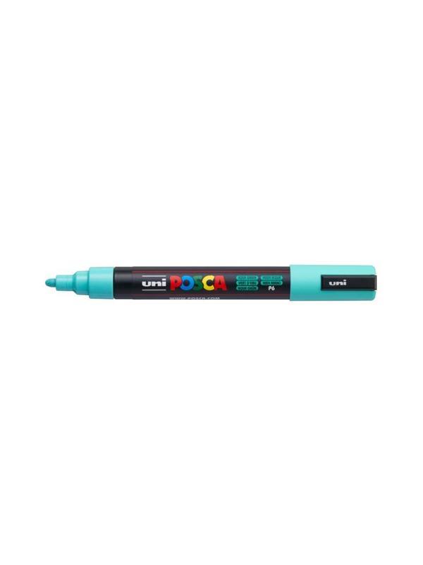 Uni-Ball Posca 1.8-2.5 Su Bazlı Boyama Markör Kalem Poster Markörü Su Yeşili Pc-5M (6 Lı Paket) - Image 1