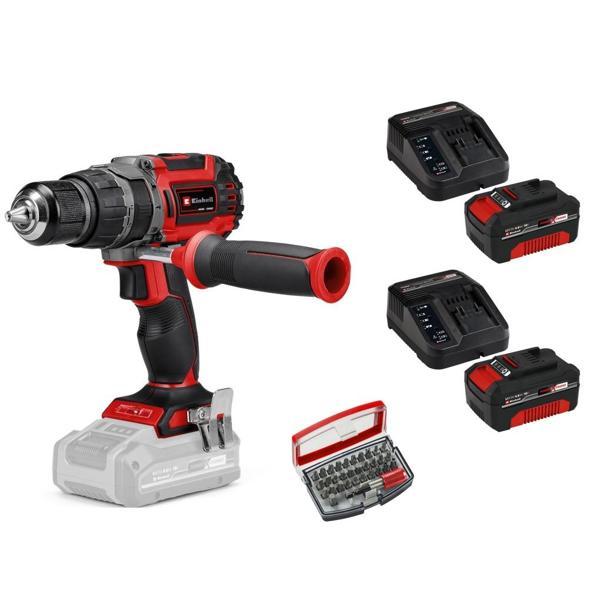 Einhell Tp-Cd 18/60 Li-I Bl Solo + 2 x 4 Ah Akü ve 32 Parça Bits Uç Seti - Image 1