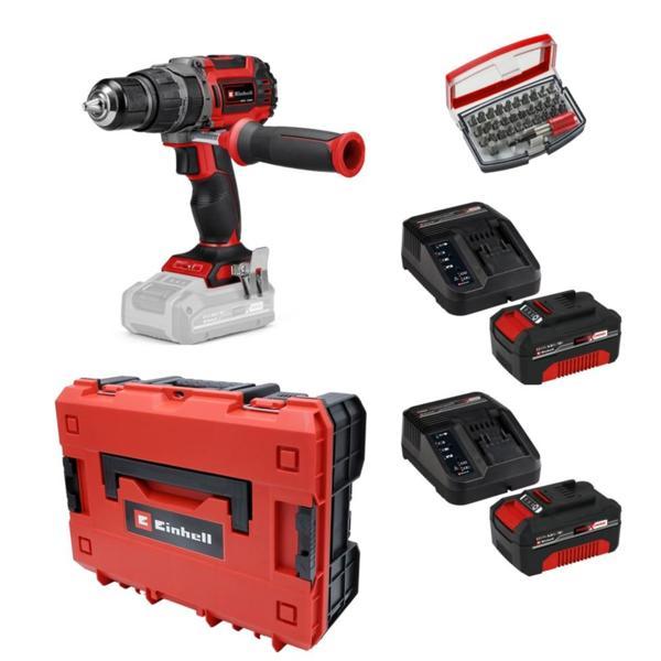 Einhell Tp-Cd 18/60 Li-I Bl Solo + 2 x 4 Ah Akü ve 32 Parça Bits Uç Seti (Çantalı) - Image 1