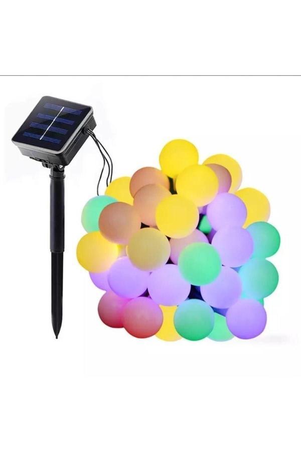 Sarfex Güneş Enerjili 5 Metre 20 Led Rgb Işık Bahçe Teras Parti Balkon Süsü Aydınlatma Lambası Solar - Image 1