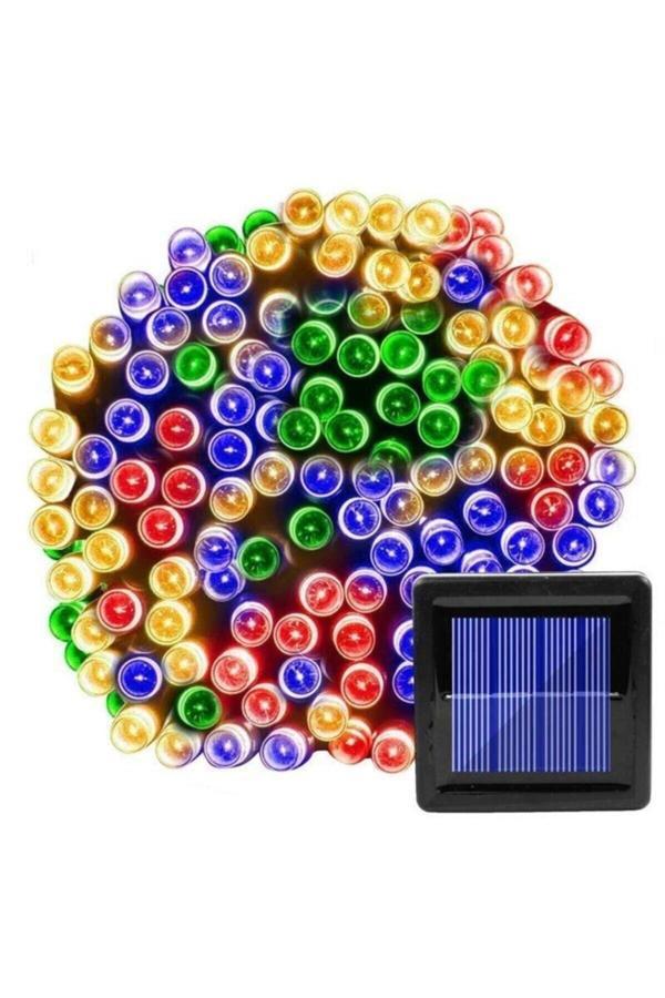 Sarfex Solar 100 Ledli 12 Metre Rgb Bahçe Aydınlatma Dekorasyon Güneş Enerjili Led Işık - Image 1