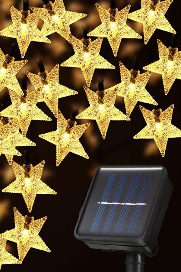 Sarfex Güneş Enerjili   Solar Yıldızlı 8 Fonksiyonlu 7 Metre 30 Yıldız Günışığı Led Su Geçirmez - Image 1