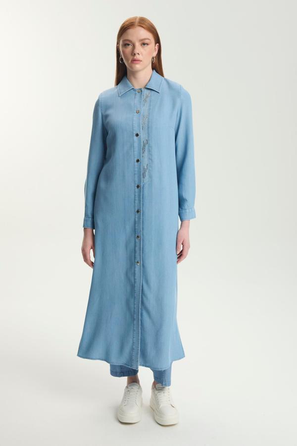 Pullu Sırt Detaylı Denim Giy Çık GÇ-0251 - Image 1