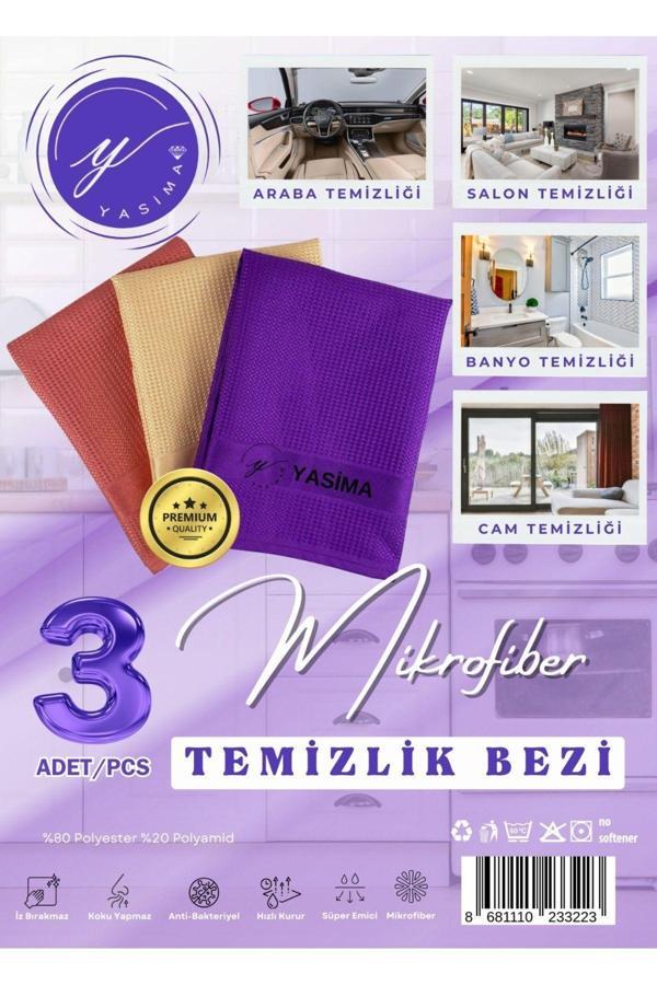 Yasima 3 Adet Sihirli Dekoratif Temizlik Bezi 40*60 Cam Ev Araba Temizliği - Image 1