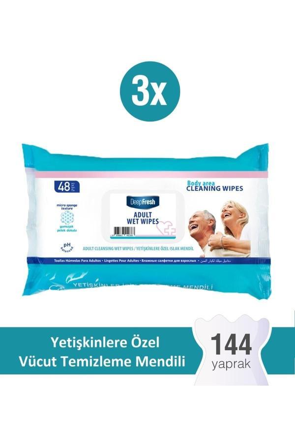 Yetişkin Vücut Temizleme Mendili 3 x 48 Yaprak - Image 1