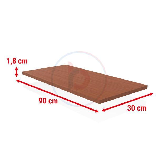 30x90 Cm Kızıl Ahşap Raf - Suntalam Tekli Raf - Image 1
