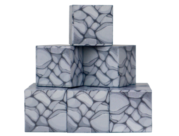 Megacraft 9 Parça Koyu Gri Taş Blok - Image 1