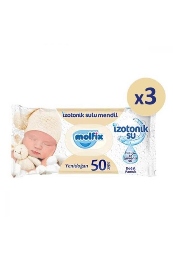 Izotonik Yenidoğan Islak Mendil 3x50li - Image 1