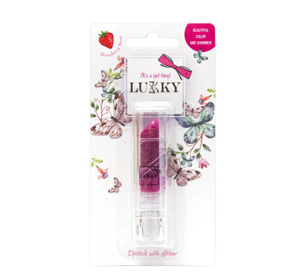 Lukky Simli Ruj Lila Çilek Aromalı - Image 1
