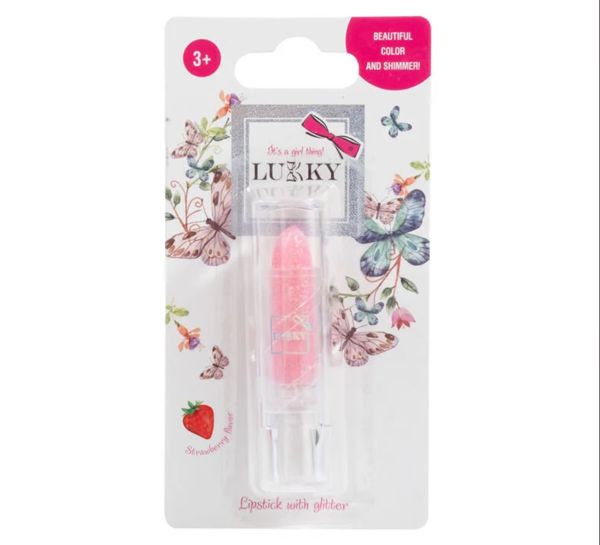 Lukky Simli Ruj Pembe Çilek Aromalı - Image 1