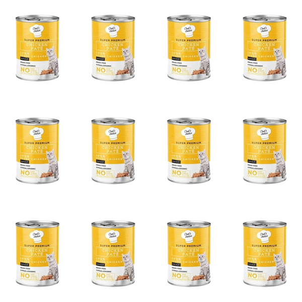 Chefs Choice Tahılsız Tavuk Etli Ezme Kedi Konservesi 400 Gr (12 Adet) - Image 1