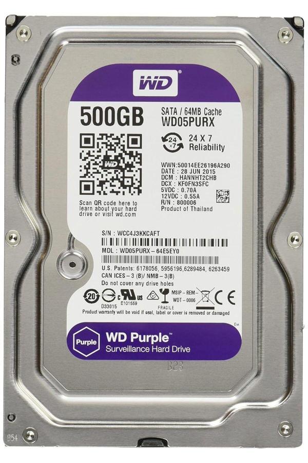 Hedef Market Wd Purple 05Purz 500 Gb 3.5" 5400 Rpm Hdd Güvenlik Diski Western Digital 500Gb Wd05Purz - Image 1