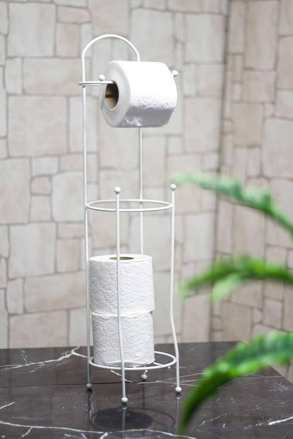 Ferforje Wc Tuvalet Kağıtlık Beyaz - Image 1
