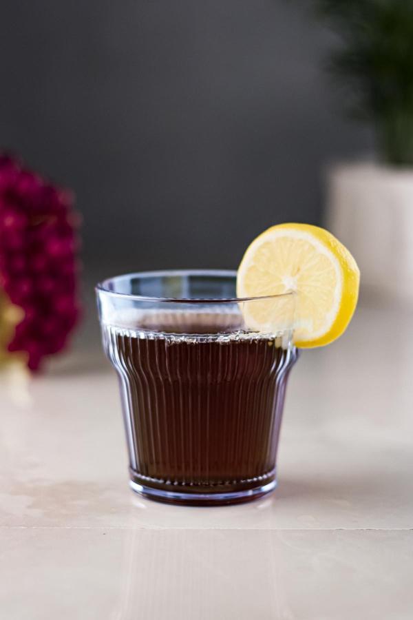 Akrilik Lacivert Tekli Kısa Bardak & Su Meşrubat Kahve Yanı Bardağı 300 ml ( Cam Değildir ) - Image 1