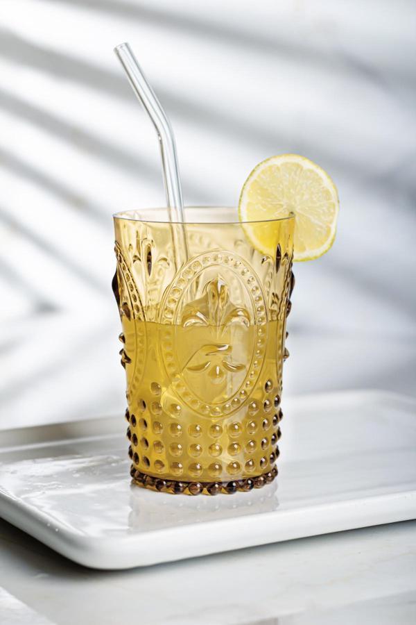 Akrilik Amber Tekli Kısa Bardak & Su Meşrubat Kahve Yanı Bardağı 400 ml ( Cam Değildir ) - Image 1