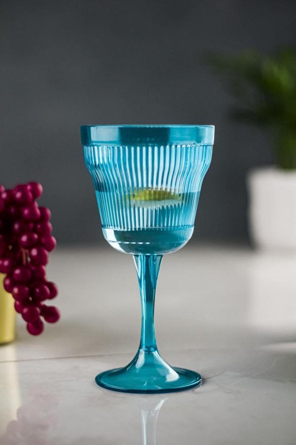 Akrilik Aquamarin Tekli Kadeh & Su Meşrubat Kahve Yanı Bardağı 300 ml ( Cam Değildir ) - Image 1