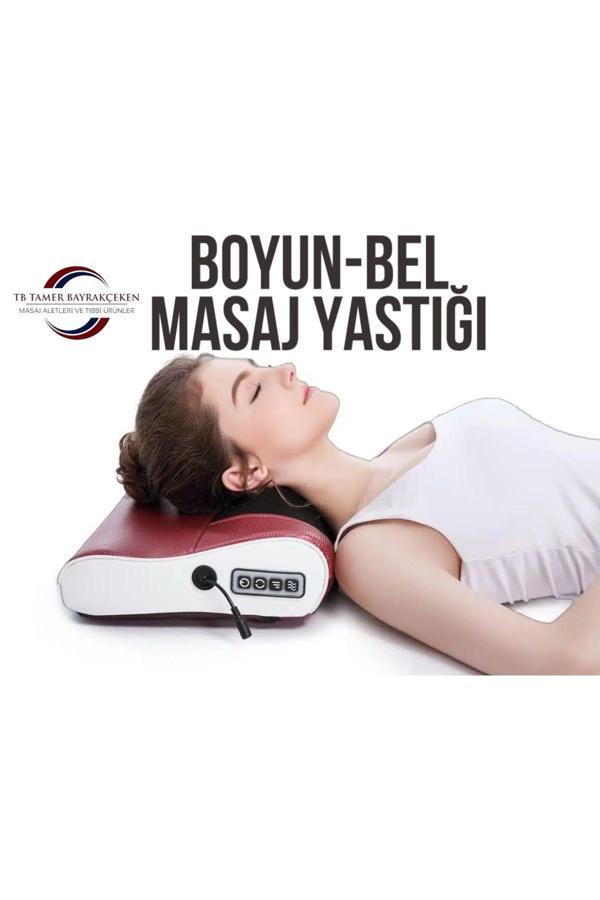 Tb Elektrikli Boyun Bel Sırt Ovmalı Isıtmalı Yoğurmalı Çok Amaçlı Masaj Yastığı/Araç Çakmaklığı Dahil - Image 1