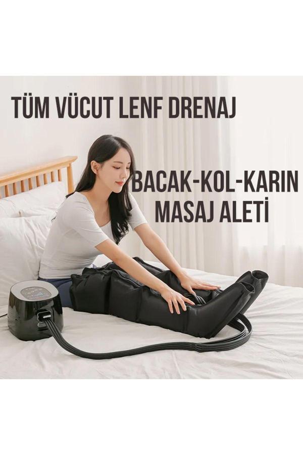 Tb Hava Basınçlı 5 Odalı Bacak Kol Karın Giyilebilir Kontrol Panelli Lenf Drenaj Masaj Aleti - Image 1