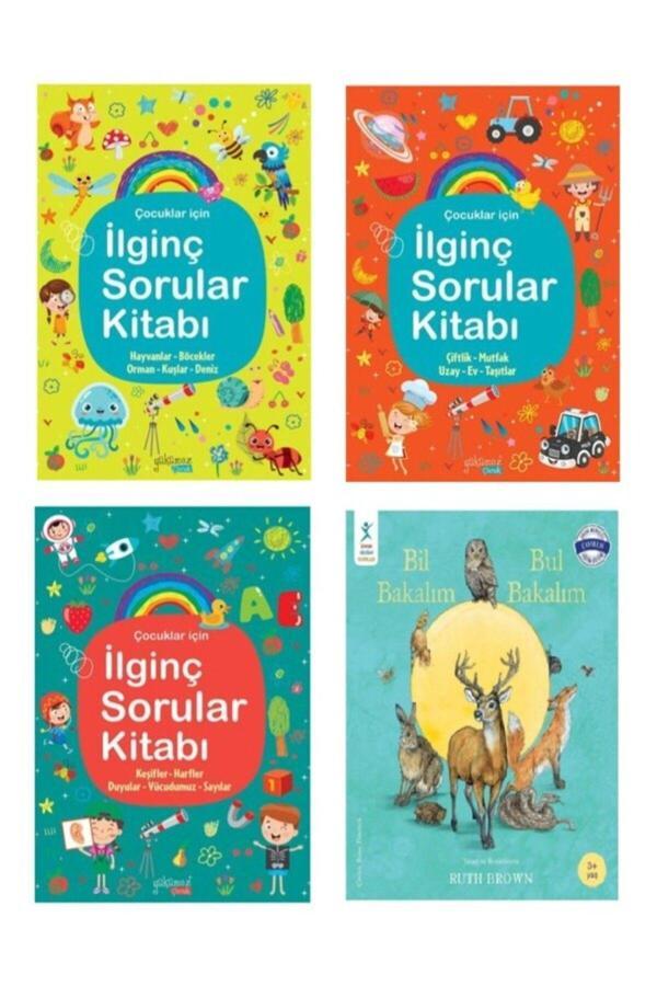 İlginç Sorular Kitabı (3 Kitap) - Ciltli - Bil Bakalım Bul Bakalım Hediye - Yakamoz Yayınları - Image 1
