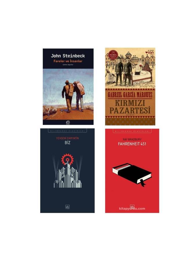 Fareler Ve İnsanlar Kırmızı Pazartesi Gabriel Garcia Marquez - Biz Yevgeni Zamyatin - Fahreneit 451 - Can Yayınları - Image 1