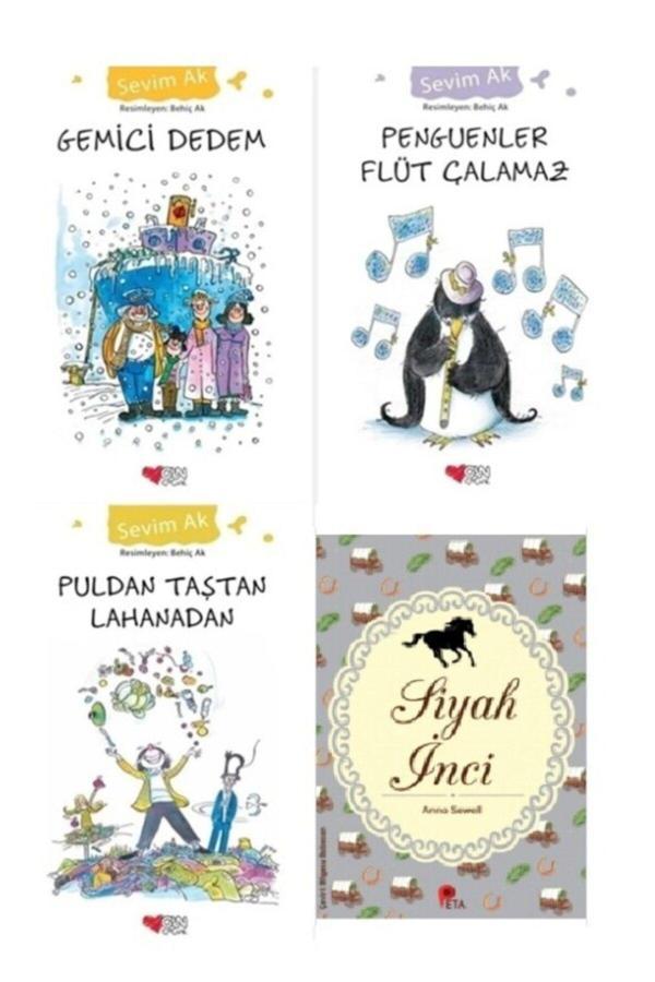 3. 4. 5. Sınıf Okuma Seti Penguenler Flüt Çalamaz, Gemici Dedem, Puldan + Siyah İnci Hediye - Can Yayınları - Image 1
