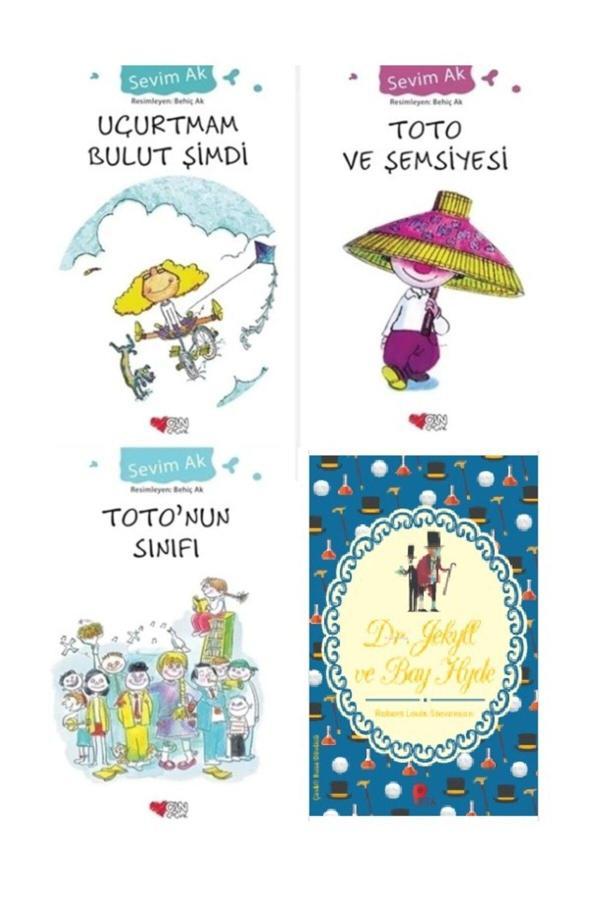 Sevim Ak -Toto Ve Şemsiyesi , Toto'Nun Sınıfı, Uçurtmam Bulut Şimdi + Dr.Jekyll Ve Bay Hyde Hediye - Can Yayınları - Image 1