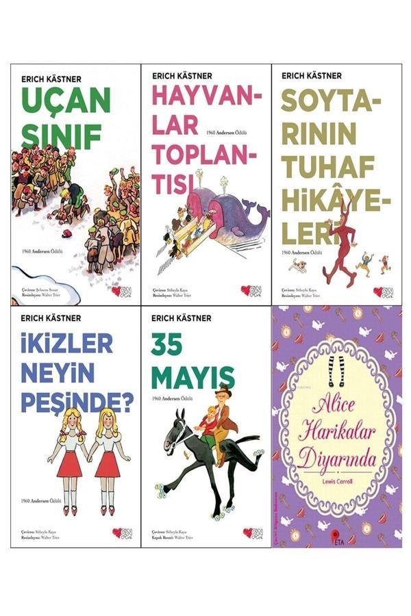 Erich Kastner Seti 5 Kitap + Alice Harikalar Diyarında Hediye Uçan Sınıf, Hayvanlar Toplantısı + 3 - Can Yayınları - Image 1