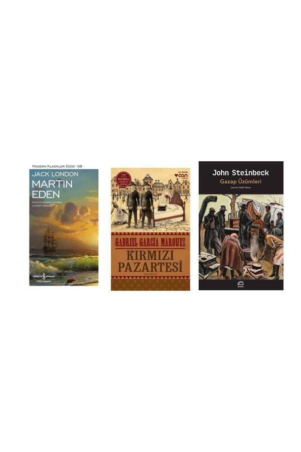 Martin Eden Jack London - Kırmızı Pazartesi Gabriel Garcia Marquez - Gazap Üzümleri John Steinbeck - Can Yayınları - Image 1