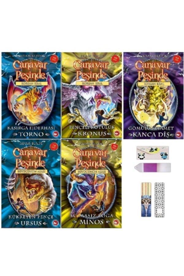 Adam Blade Canavar Peşinde Seti 10 5 Kitap ( Defter + Ayraç Hediyeli ) - Beyaz Balina Yayınları - Image 1